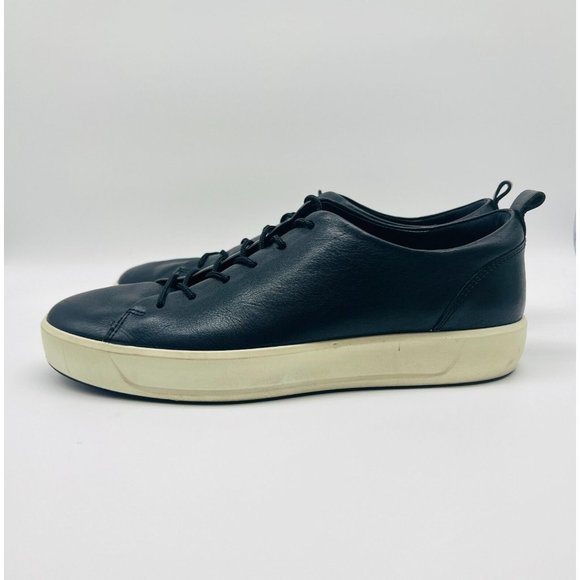 Ecco Other - ECCO Soft 8 Sneaker Mens US 11 11.5 EU 45 Black Pebbled Leather Casual Comfort
